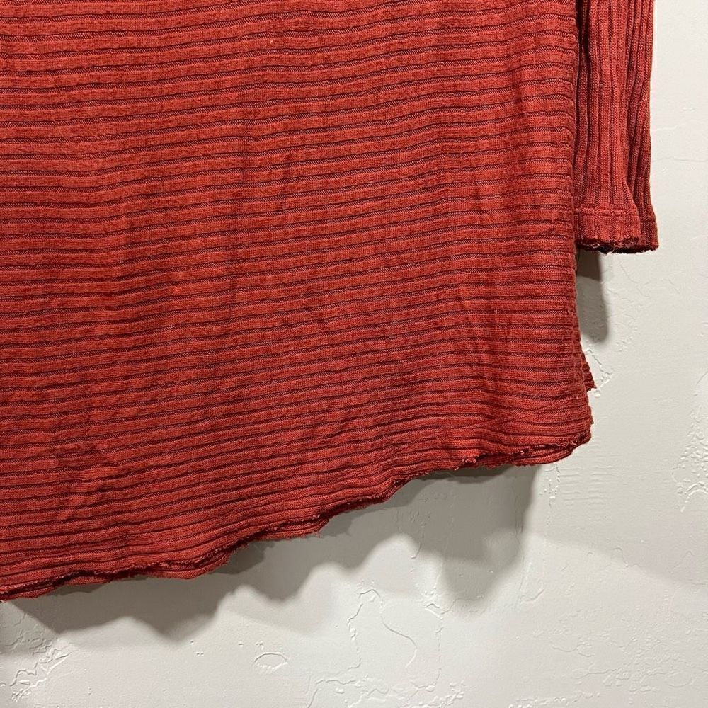 Free People Lover Ribbed Split Back Pullover Tunic Size Large - Picture 8 of 10